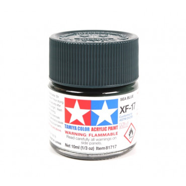 TINTA ACRÍLICA MINI XF-17 AZUL MARINHO 10ML TAMIYA TAM 81717